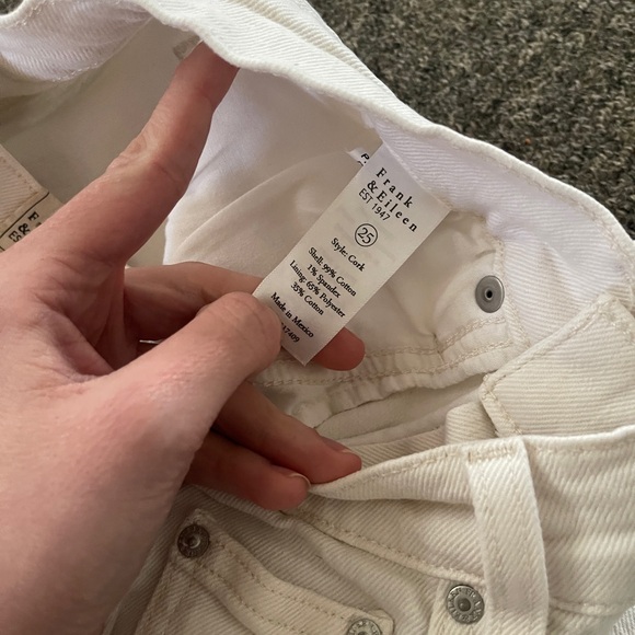 FRANK & EILEEN Jeans W 25 Cork Everyday Natural Button Fly Raw Hem - Picture 6 of 12